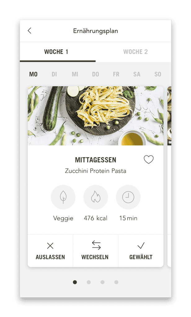 Fitpass Ernährungsplan Plan mit Mahlzeiten (Smartphone Ansicht Beispiel Tag) Fitpass Ernährungsplan Plan mit Mahlzeiten (Smartphone Ansicht Beispiel Tag)